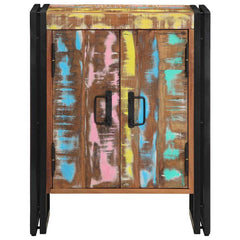vidaXL Shoe Cabinet 56 x 35 x 70 cm Solid Reclaim wood Multicolour 5