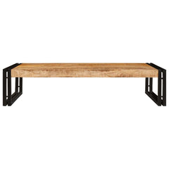 vidaXL Bathroom Shelf Brown 100 x 50 x 23 cm Soild Rough Mango Wood 4