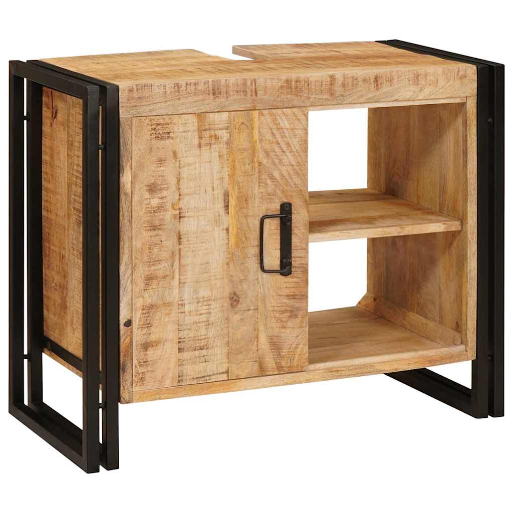 Sink cabinet with Shelf Brown 71 x 33 x 58 cm Natural Soild rough mango wood