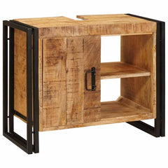 Sink cabinet with Shelf Brown 71 x 33 x 58 cm Natural Soild rough mango wood