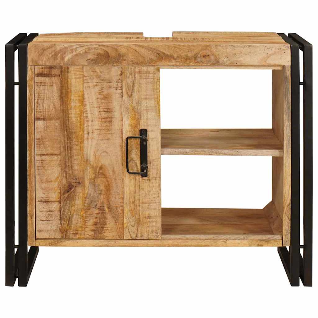 Sink cabinet with Shelf Brown 71 x 33 x 58 cm Natural Soild rough mango wood