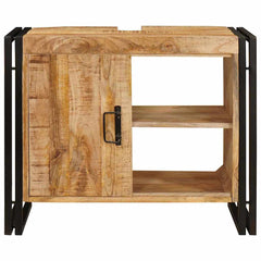 Sink cabinet with Shelf Brown 71 x 33 x 58 cm Natural Soild rough mango wood