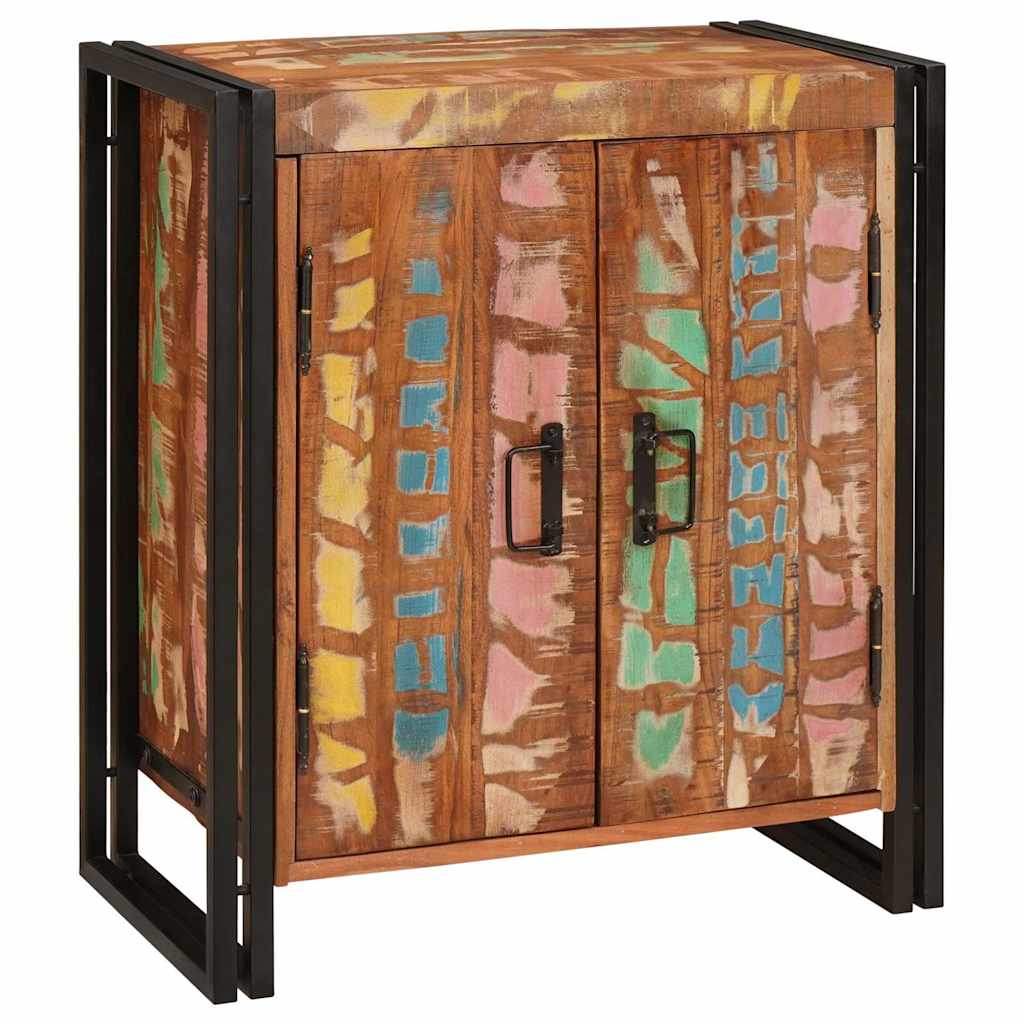 vidaXL Bedside Cabinet Multicolour Solid reclaimed wood 1