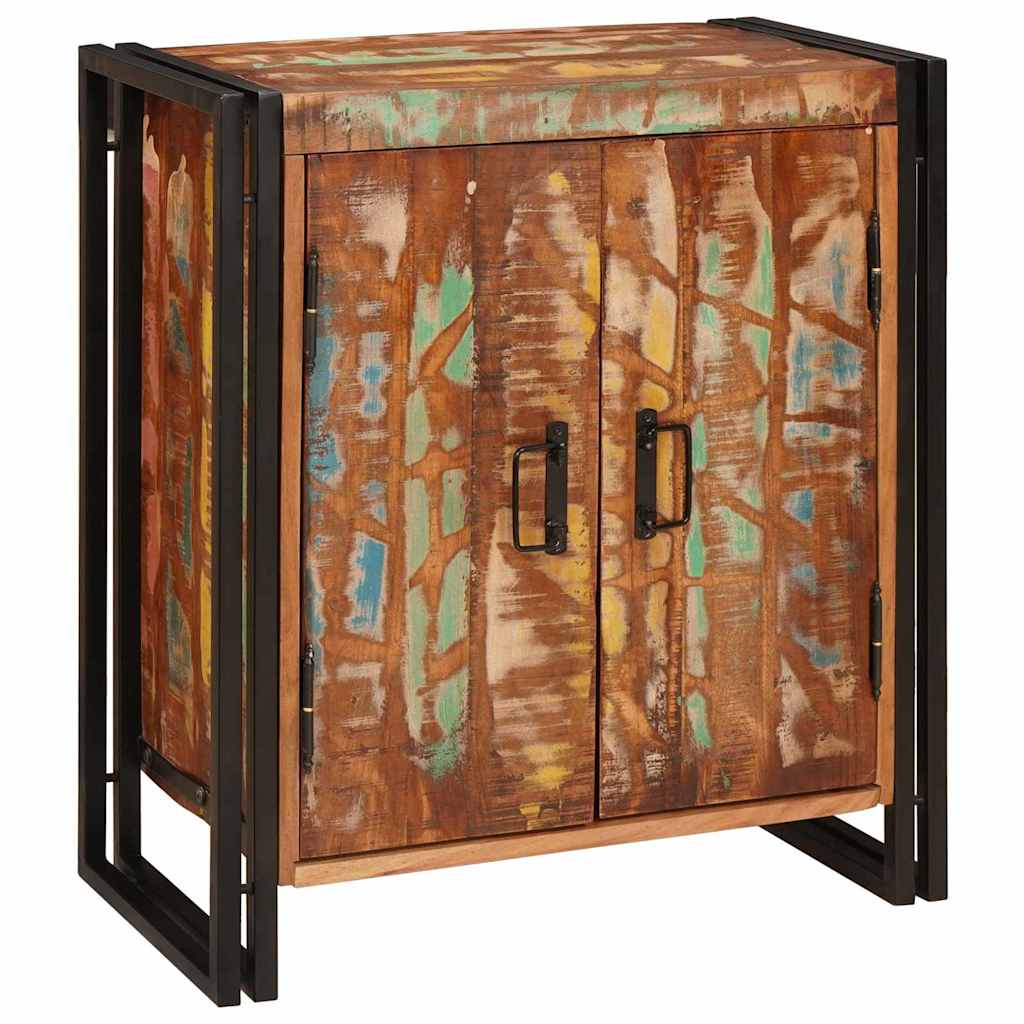 vidaXL Bedside Cabinet Multicolour Solid reclaimed wood 2
