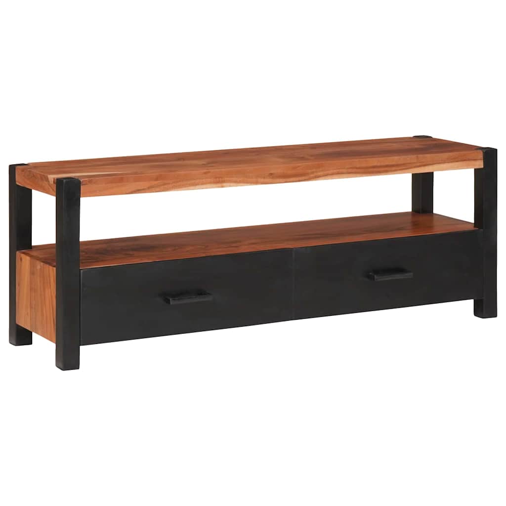 vidaXL Media Cabinet Brown 110 x 30 x 40 cm Solid Acacia Wood 1