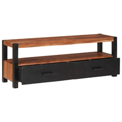 vidaXL Media Cabinet Brown 110 x 30 x 40 cm Solid Acacia Wood 4