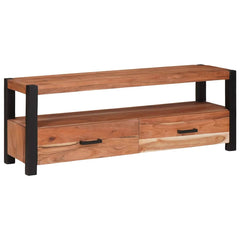 vidaXL TV Cabinet with Drawer Brown 110 x 30 x 40 cm Solid acacia wood 3
