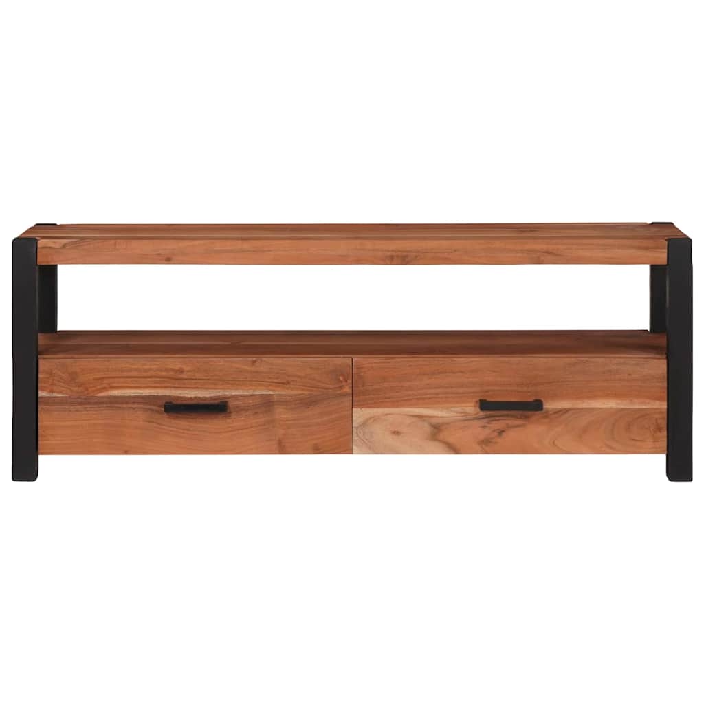vidaXL TV Cabinet with Drawer Brown 110 x 30 x 40 cm Solid acacia wood 5