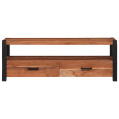 vidaXL TV Cabinet with Drawer Brown 110 x 30 x 40 cm Solid acacia wood 5