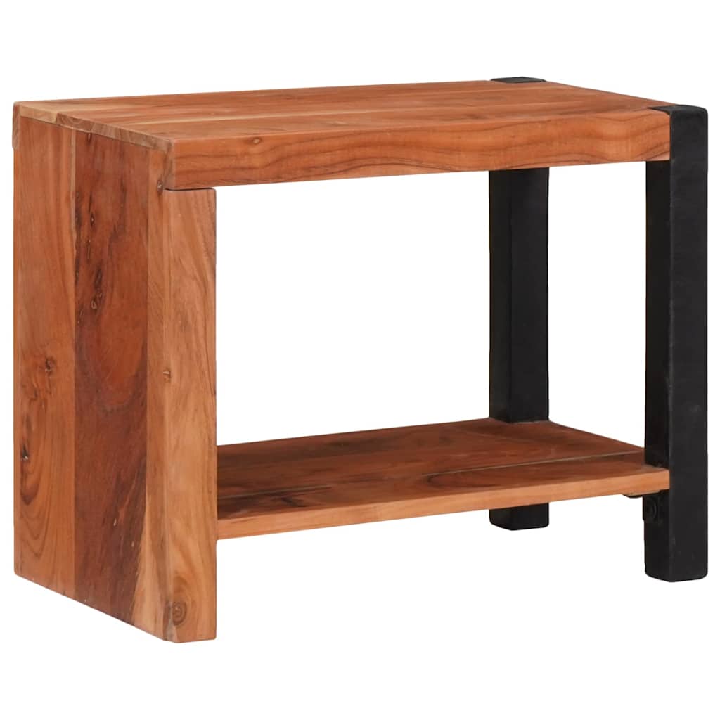 vidaXL Bookshelf Brown 50 x 30 x 40 cm Solid Acacia Wood 3