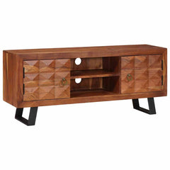 vidaXL TV Cabinet Honey brown 112 x 30 x 48 cm Solid acacia wood 2
