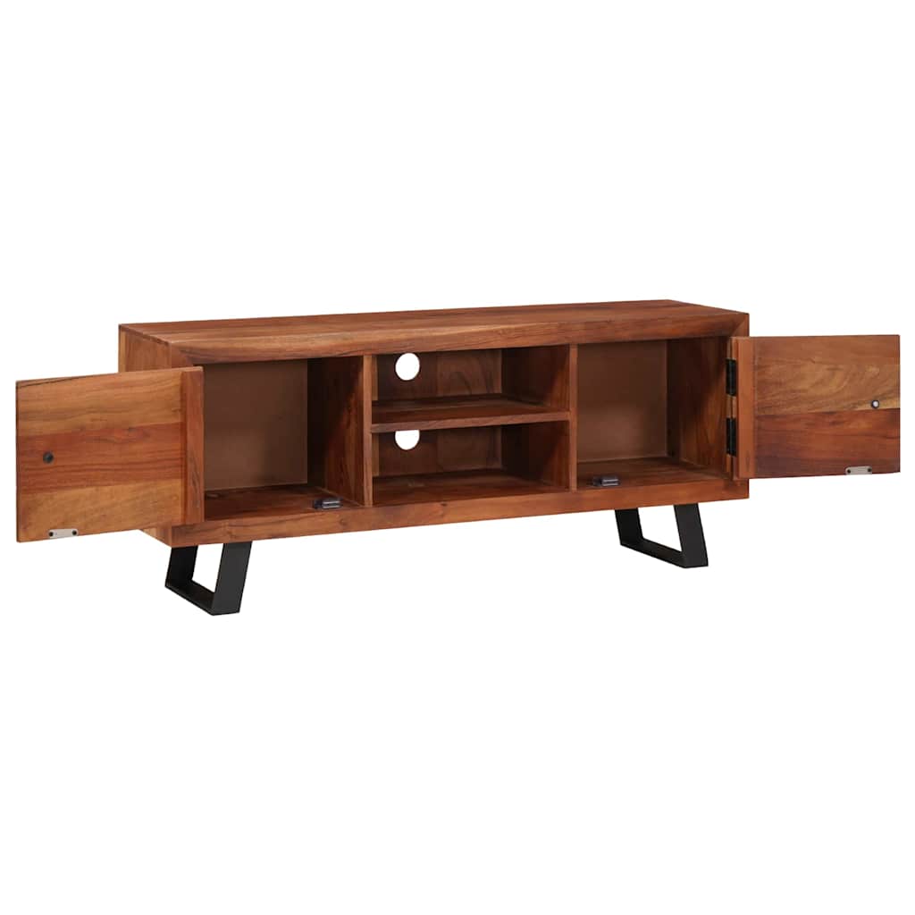 vidaXL TV Cabinet Honey brown 112 x 30 x 48 cm Solid acacia wood 4