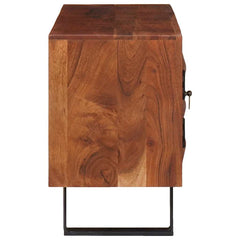 vidaXL TV Cabinet Honey brown 112 x 30 x 48 cm Solid acacia wood 6