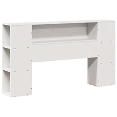 Bookcase Bed without Mattress Solid Wood Pine White 135 cm 190 cm