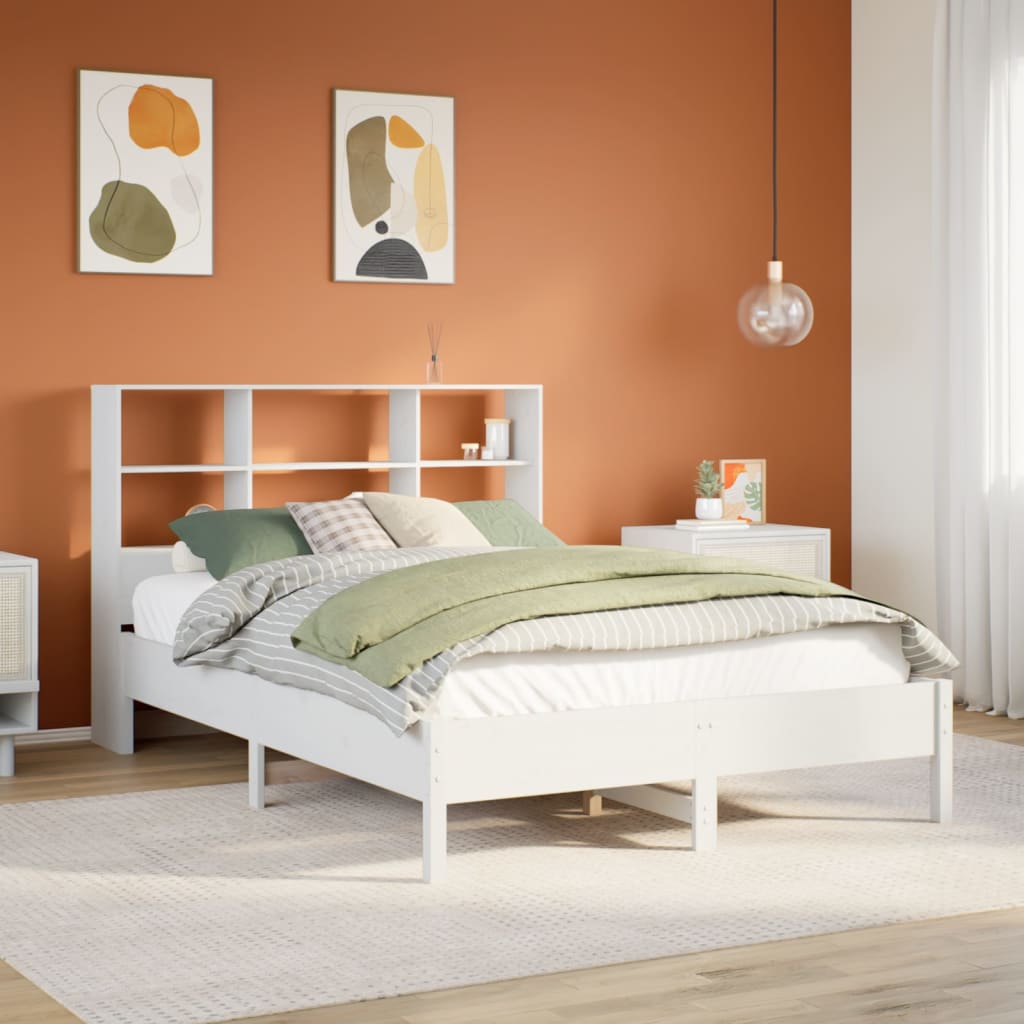 Bookcase Bed without Mattress White 160 cm 200 cm
