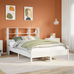 Bookcase Bed without Mattress White 160 cm 200 cm
