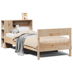 vidaXL Bookcase Bed without Mattress 75x190cm Solid Wood Pine 2