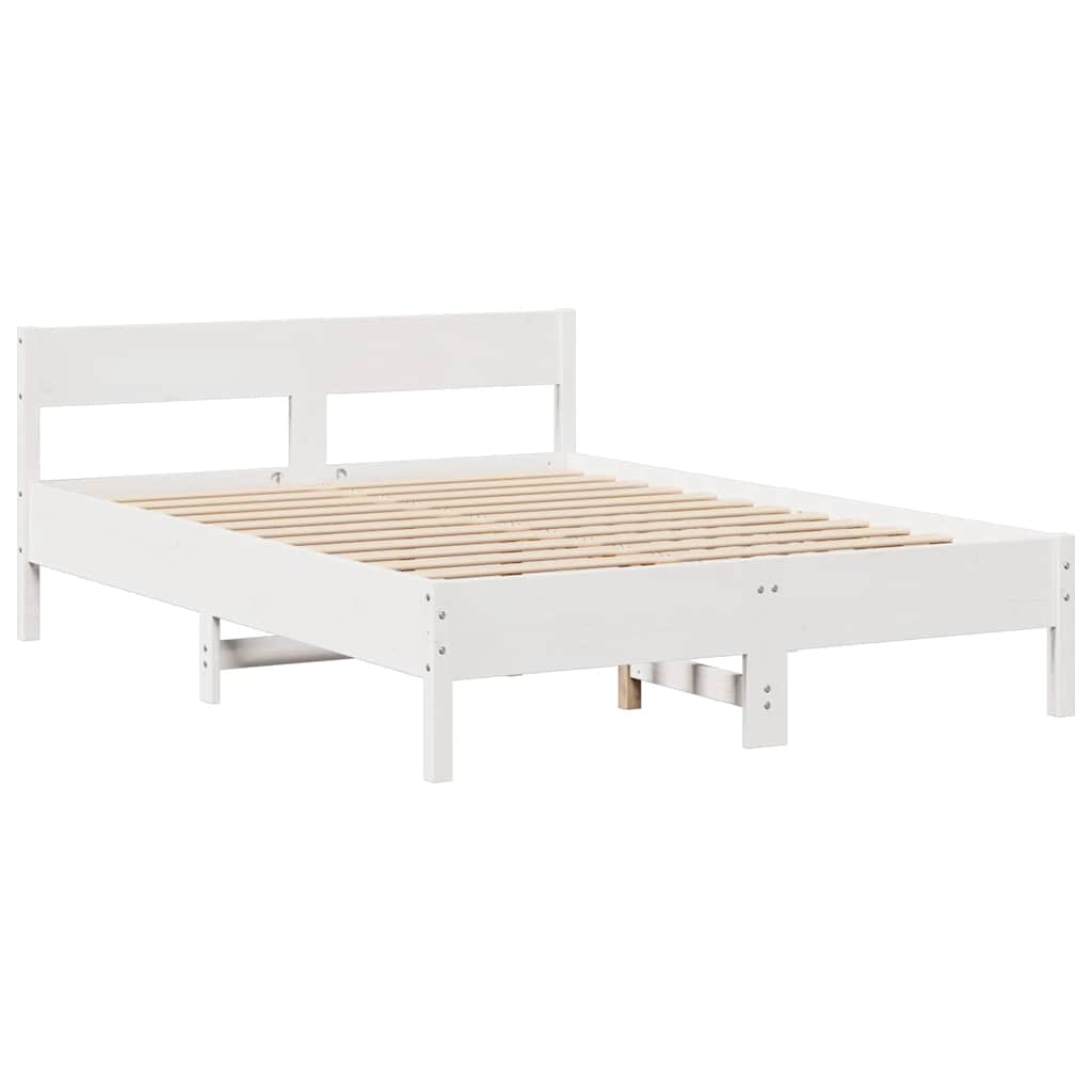 Bookcase Bed without Mattress White 160 cm 200 cm