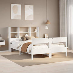 Bookcase Bed without Mattress White 160 cm 200 cm