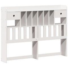 Bookcase Bed without Mattress Solid Wood Pine White 140 cm 200 cm
