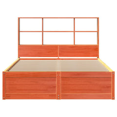 Bed Frame without Mattress Wax Brown Solid Wood Pine 160 cm 200 cm