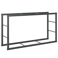 vidaXL Firewood Rack Black 110x30x61 cm Steel 2