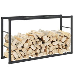 vidaXL Firewood Rack Black 110x30x61 cm Steel 1