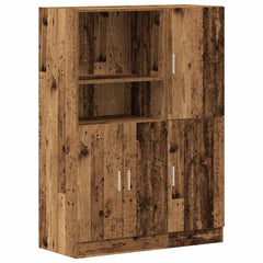 2 Piece Kitchen Cabinet Set Engineered Wood Old wood