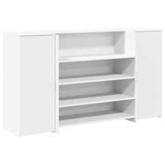 Reception Desk 200x50x103,5 cm Engineered Wood White 180 x 50 x 103.5 cm