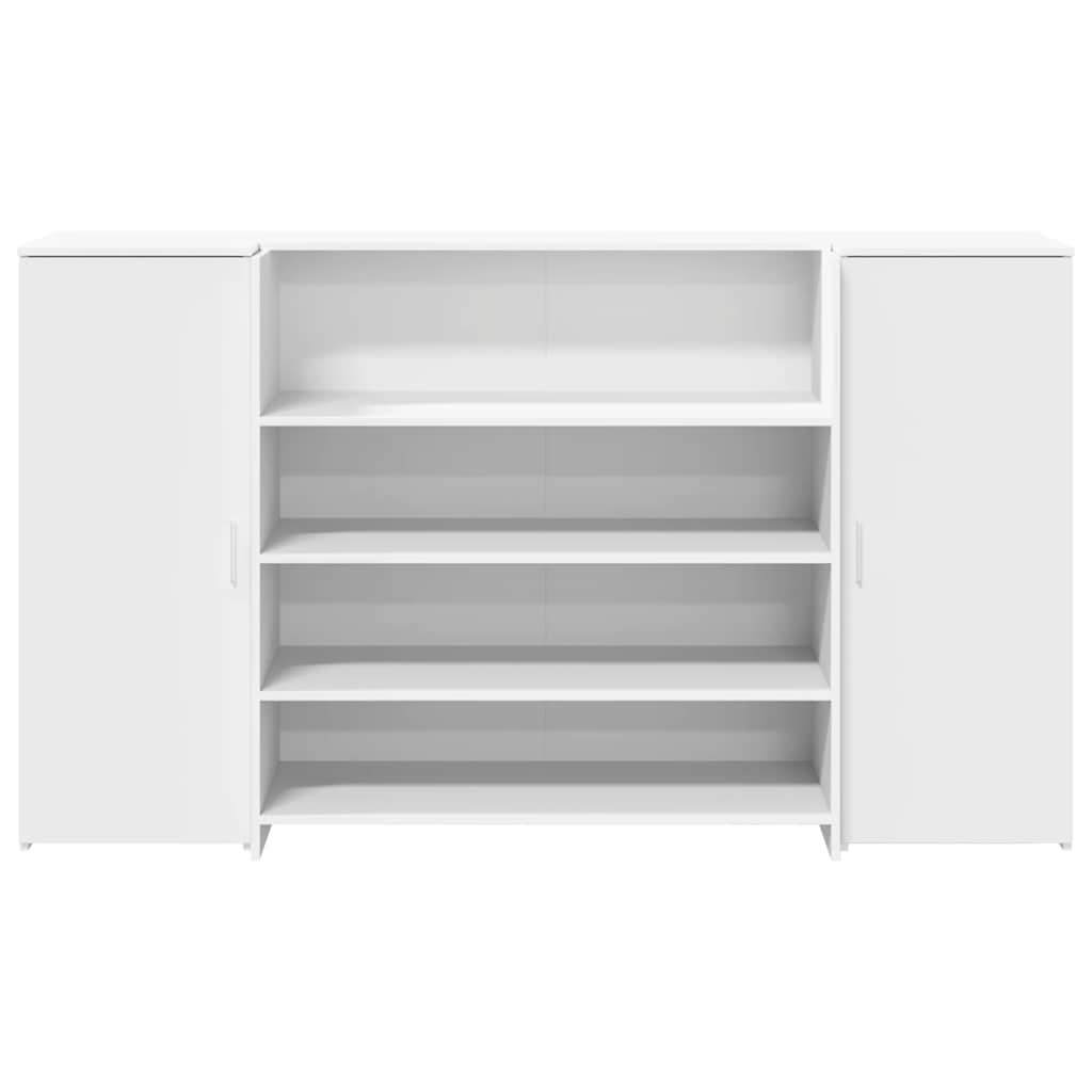 Reception Desk 200x50x103,5 cm Engineered Wood White 180 x 50 x 103.5 cm