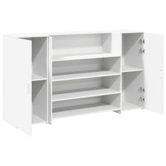 Reception Desk 200x50x103,5 cm Engineered Wood White 180 x 50 x 103.5 cm