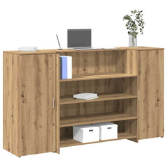 Reception Desk 200x50x103,5 cm Engineered Wood Artisan oak 180 x 50 x 103.5 cm