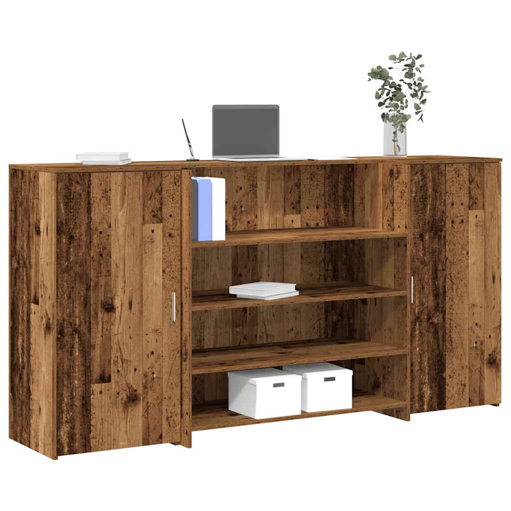 Reception Desk 200x50x103,5 cm Engineered Wood Old wood 200 x 50 x 103.5 cm