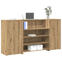 Reception Desk 200x50x103,5 cm Engineered Wood Artisan oak 200 x 50 x 103.5 cm