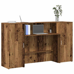 Reception Desk 200x50x103,5 cm Engineered Wood Old wood 180 x 50 x 103.5 cm