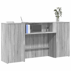 Reception Desk 200x50x103,5 cm Engineered Wood Grey sonoma 200 x 50 x 103.5 cm