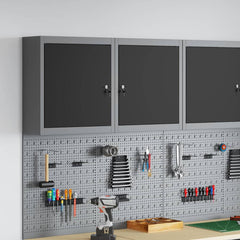vidaXL Tool Cabinet with Shelf Black and Grey 50 x 20 x 55 cm 1