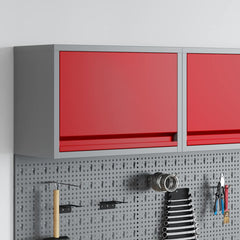 vidaXL Tool Cabinet with Storage Red and Grey 50 x 25 x 35 cm 1