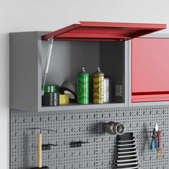 vidaXL Tool Cabinet with Storage Red and Grey 50 x 25 x 35 cm 3