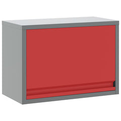 vidaXL Tool Cabinet with Storage Red and Grey 50 x 25 x 35 cm 2