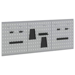 vidaXL Tool Wall Panel 3 pcs Grey 150 x 1 x 60 cm 2