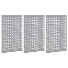 vidaXL Tool Wall Panel 3 pcs Grey 150 x 1 x 60 cm 4