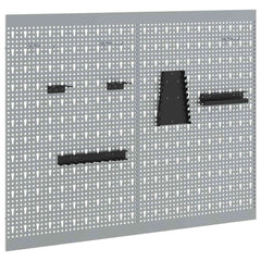 vidaXL Tool Wall Panel 2 pcs Grey 100 x 1 x 80 cm 2