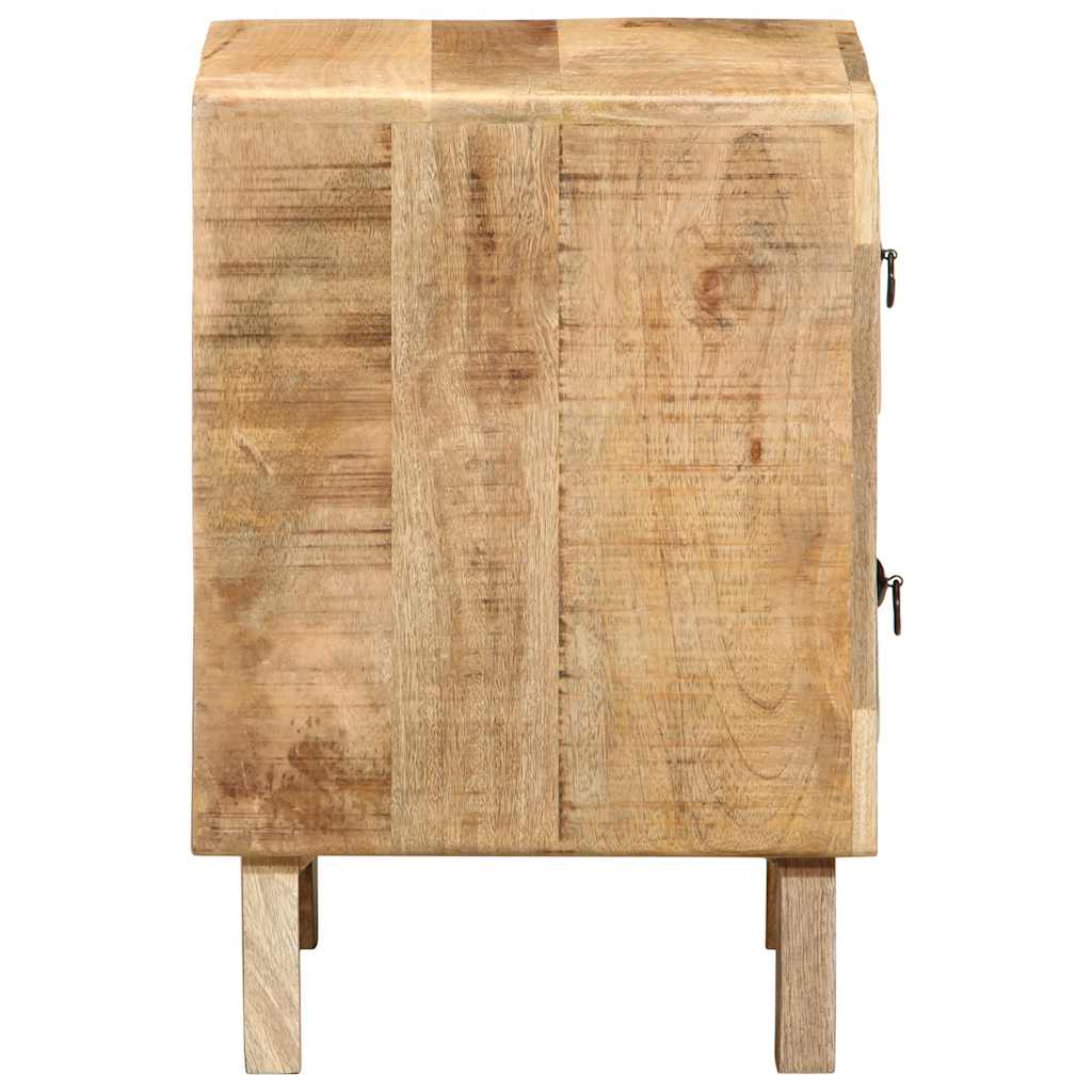 vidaXL Bedside Cabinet 2 pcs 40x32x46 cm Solid Wood Rough Mango 3