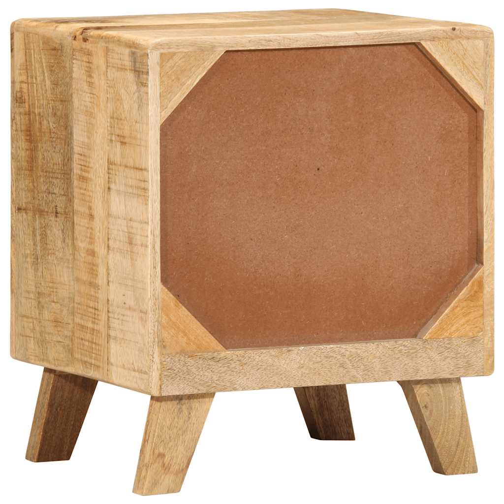 vidaXL Bedside Cabinet 2 pcs 40x32x46 cm Solid Wood Rough Mango 4
