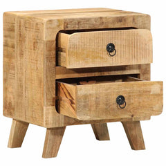 vidaXL Bedside Cabinet 2 pcs 40x32x46 cm Solid Wood Rough Mango 5