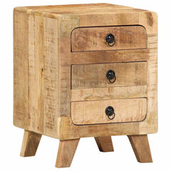 vidaXL Bedside Cabinet 37x32x50 cm Solid Wood Rough Mango 1