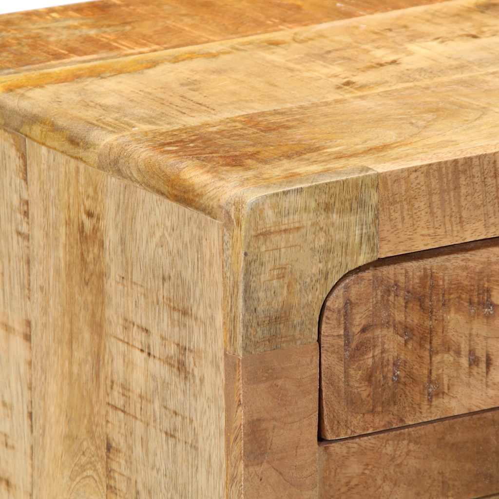 vidaXL Bedside Cabinet 37x32x50 cm Solid Wood Rough Mango 6