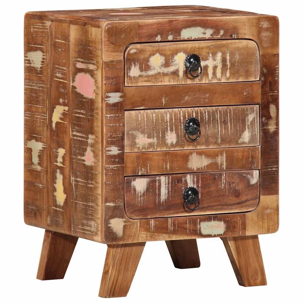 Bedside Cabinet Solid Wood Reclaimed