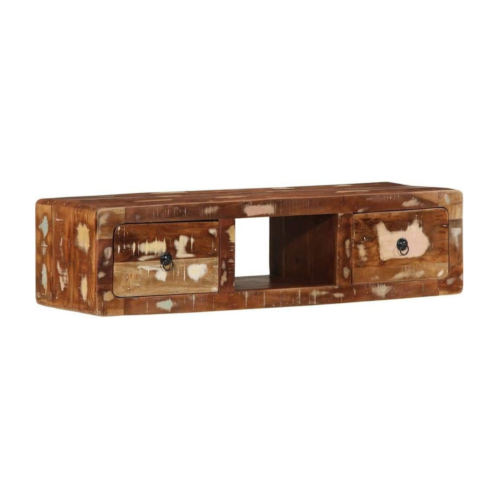 Wall-mounted TV Cabinet Solid Wood Reclaimed